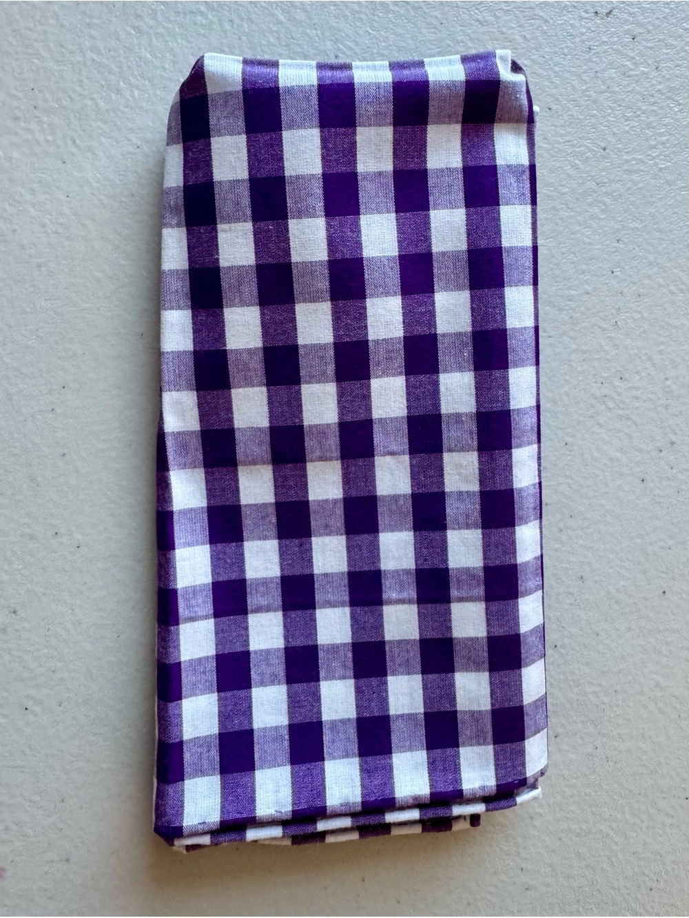 The Tie Bar Purple Check Pattern Pocket Square. Cotton. 12.5in. Gently Used
